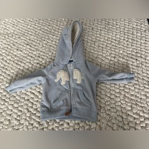 Carters Sherpa hooded zip up jacket. 9 months.